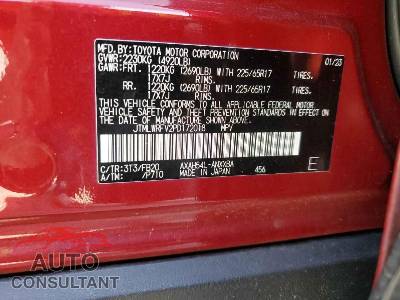 TOYOTA RAV4 2023 - JTMLWRFV2PD172018