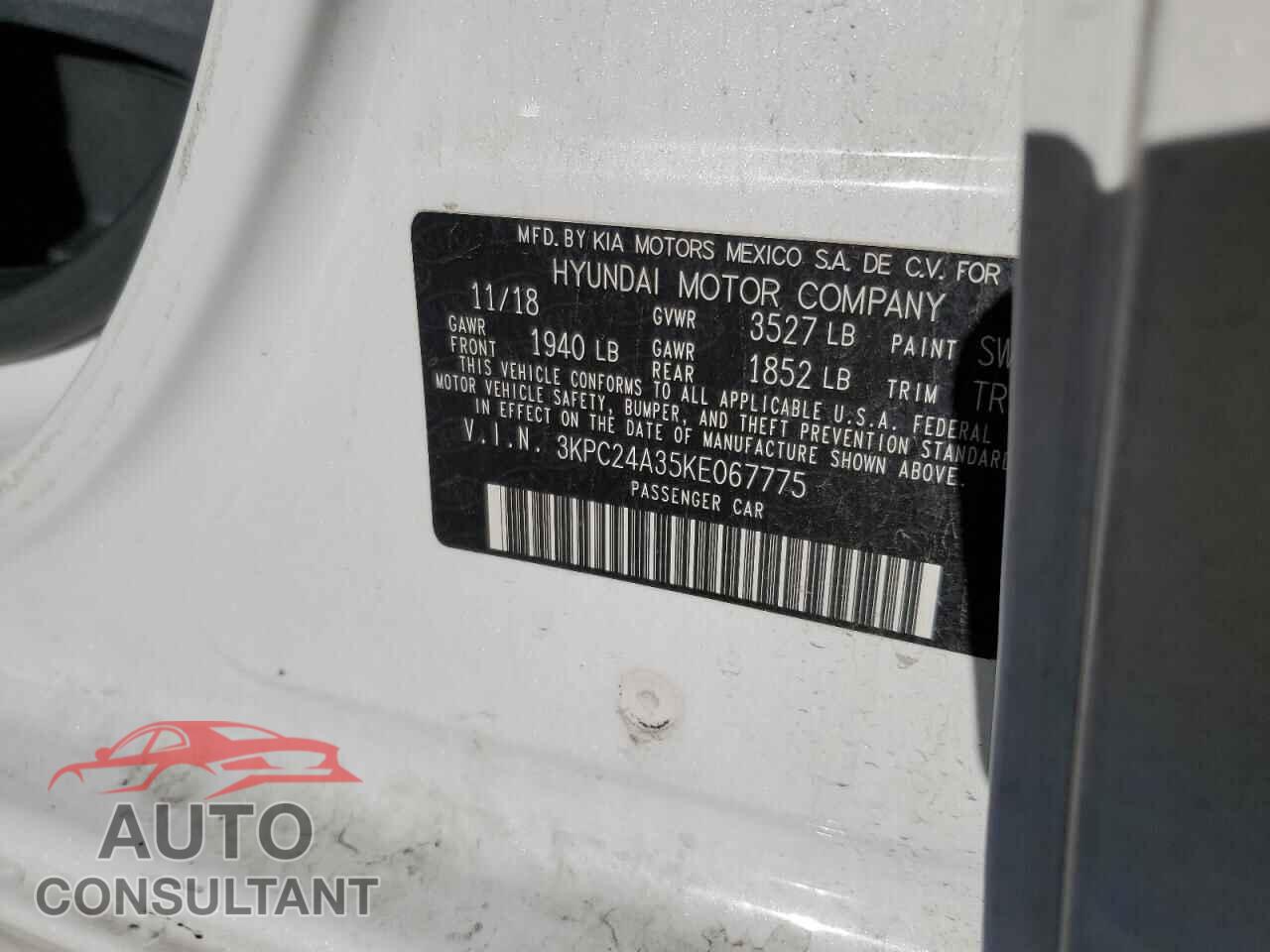 HYUNDAI ACCENT 2019 - 3KPC24A35KE067775