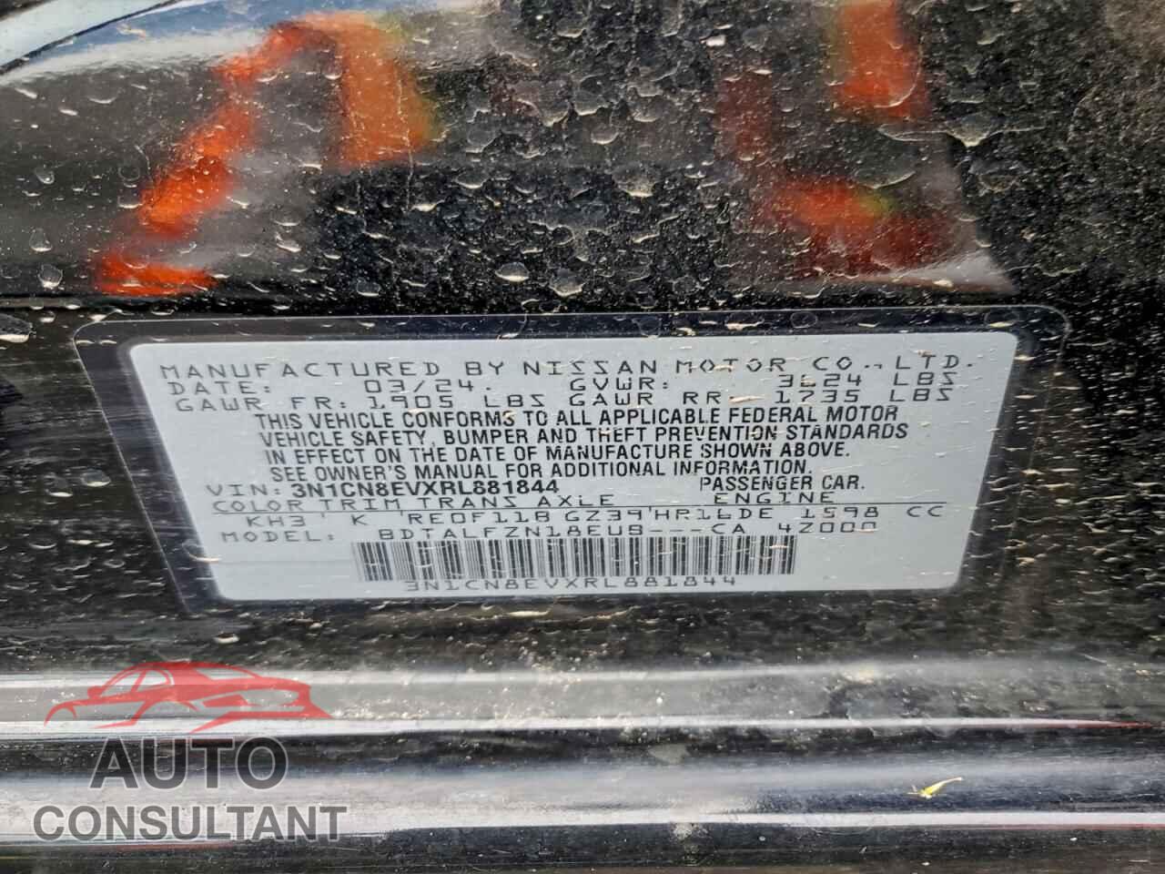 NISSAN VERSA 2024 - 3N1CN8EVXRL881844