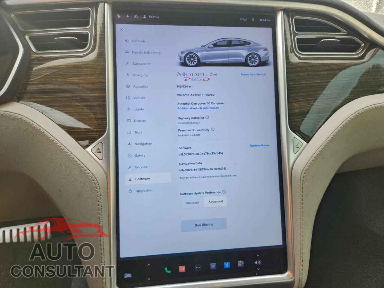 TESLA MODEL S 2015 - 5YJSA1H2XFFP75269
