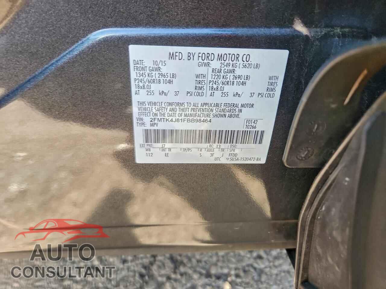 FORD EDGE 2015 - 2FMTK4J81FBB98464