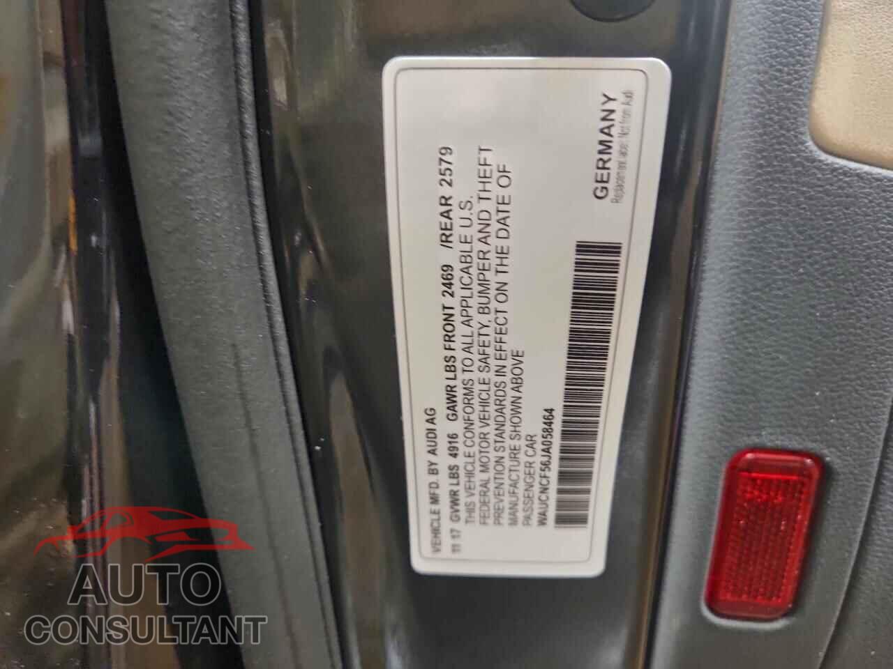 AUDI A5 2018 - WAUCNCF56JA058464