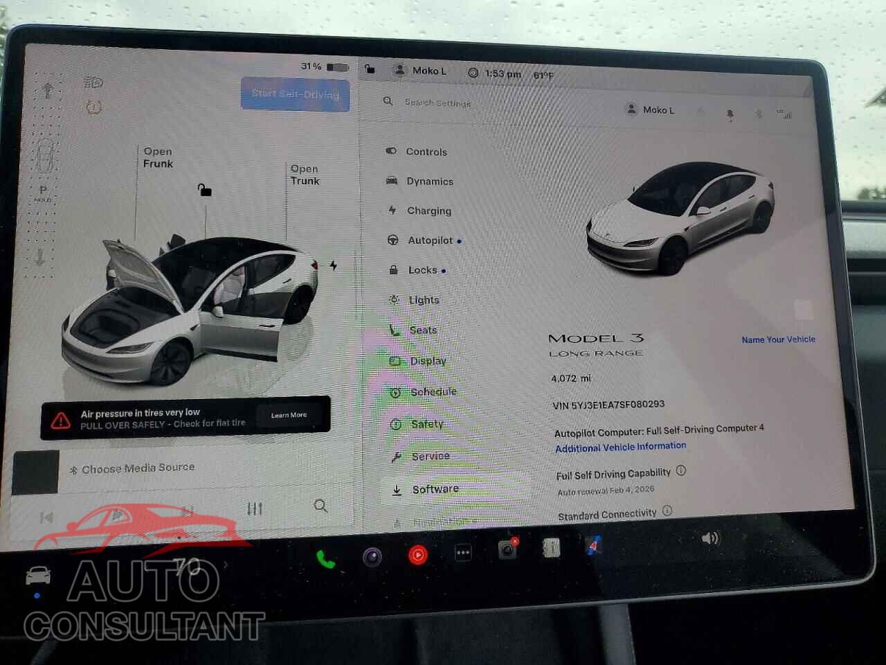 TESLA MODEL 3 2025 - 5YJ3E1EA7SF080293