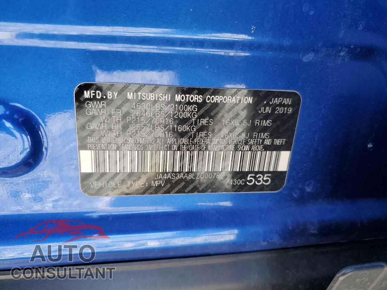 MITSUBISHI ECLIPSE 2020 - JA4AS3AA8LZ000782