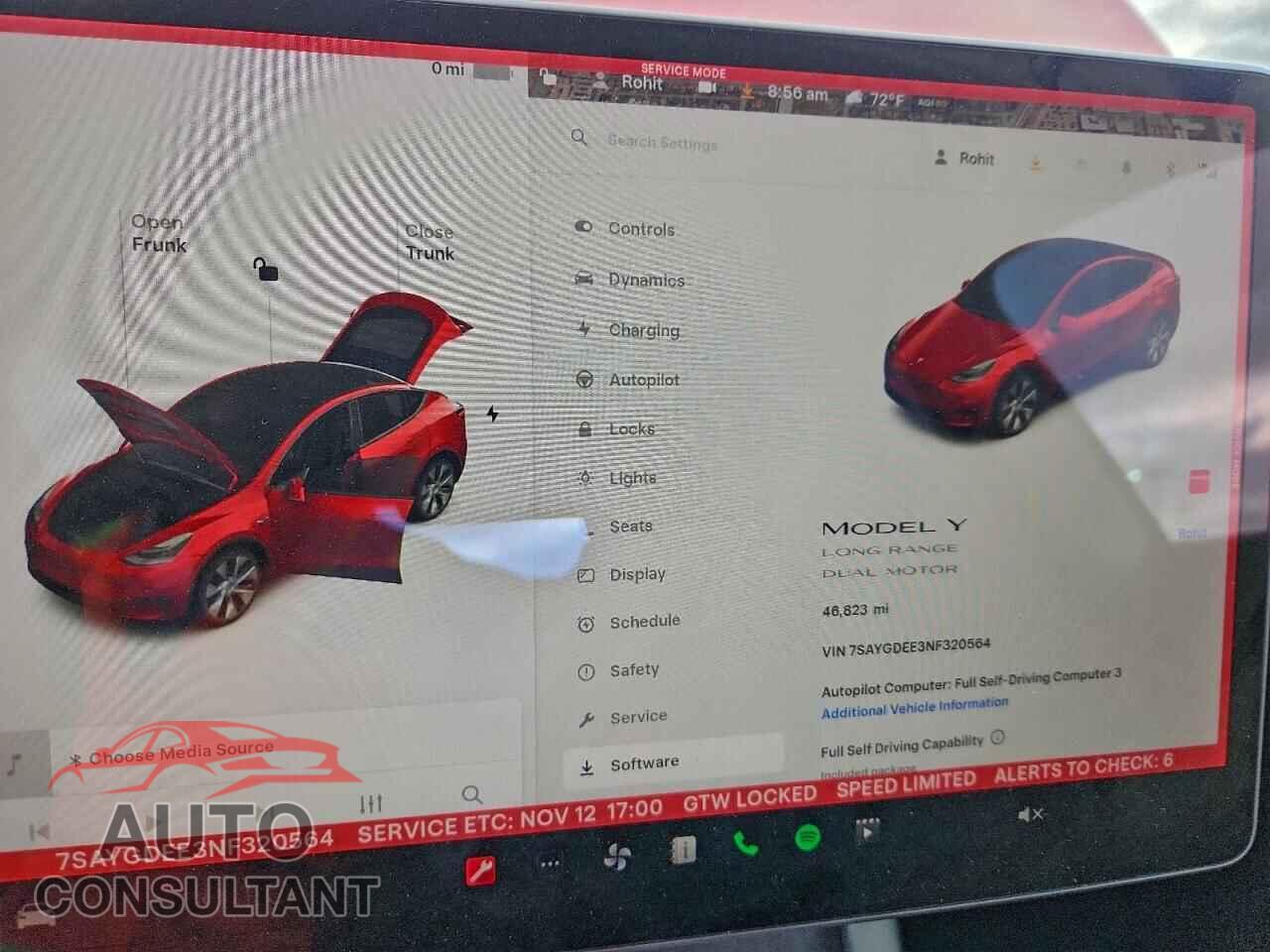 TESLA MODEL Y 2022 - 7SAYGDEE3NF320564