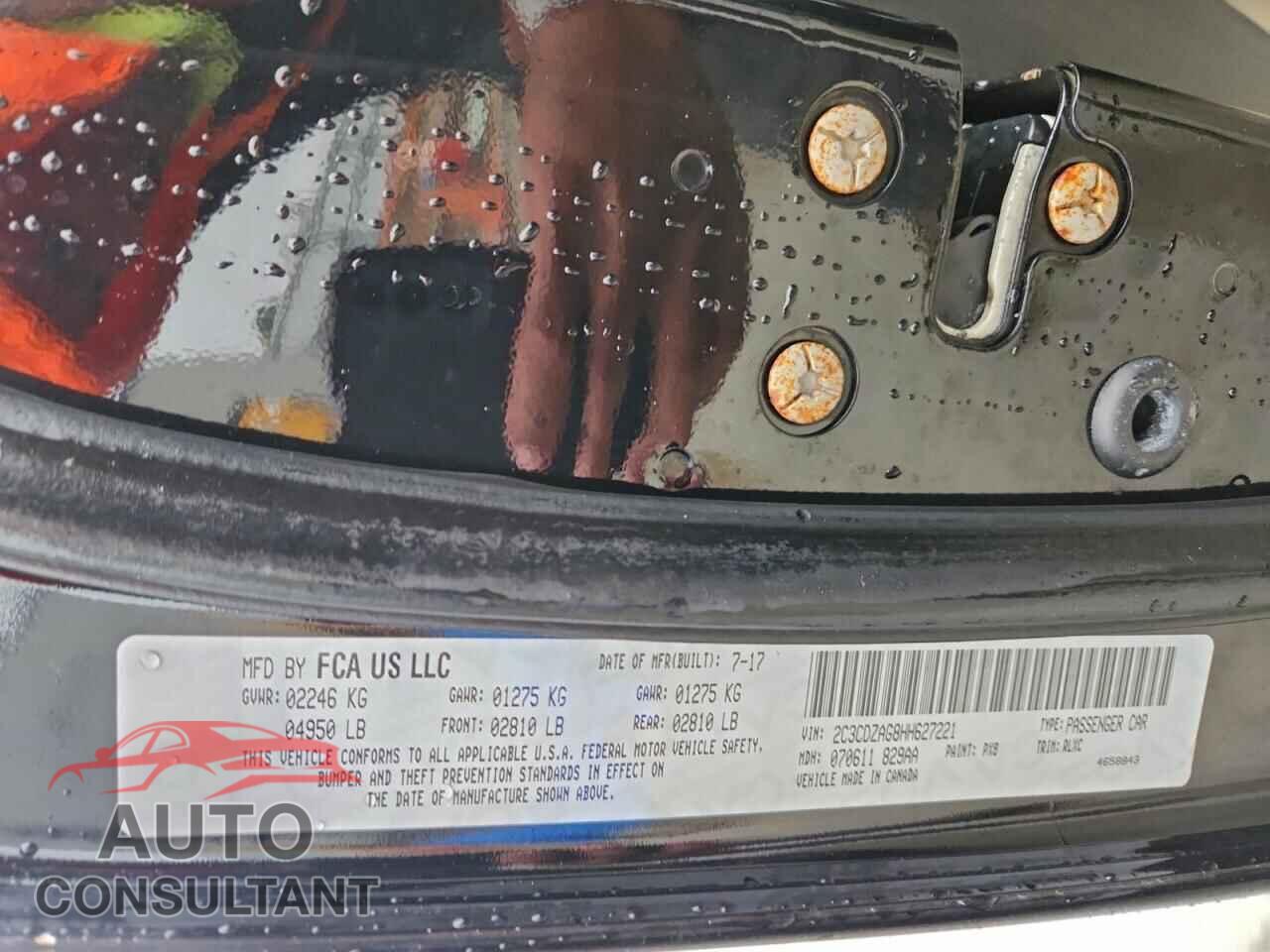 DODGE CHALLENGER 2017 - 2C3CDZAG8HH627221