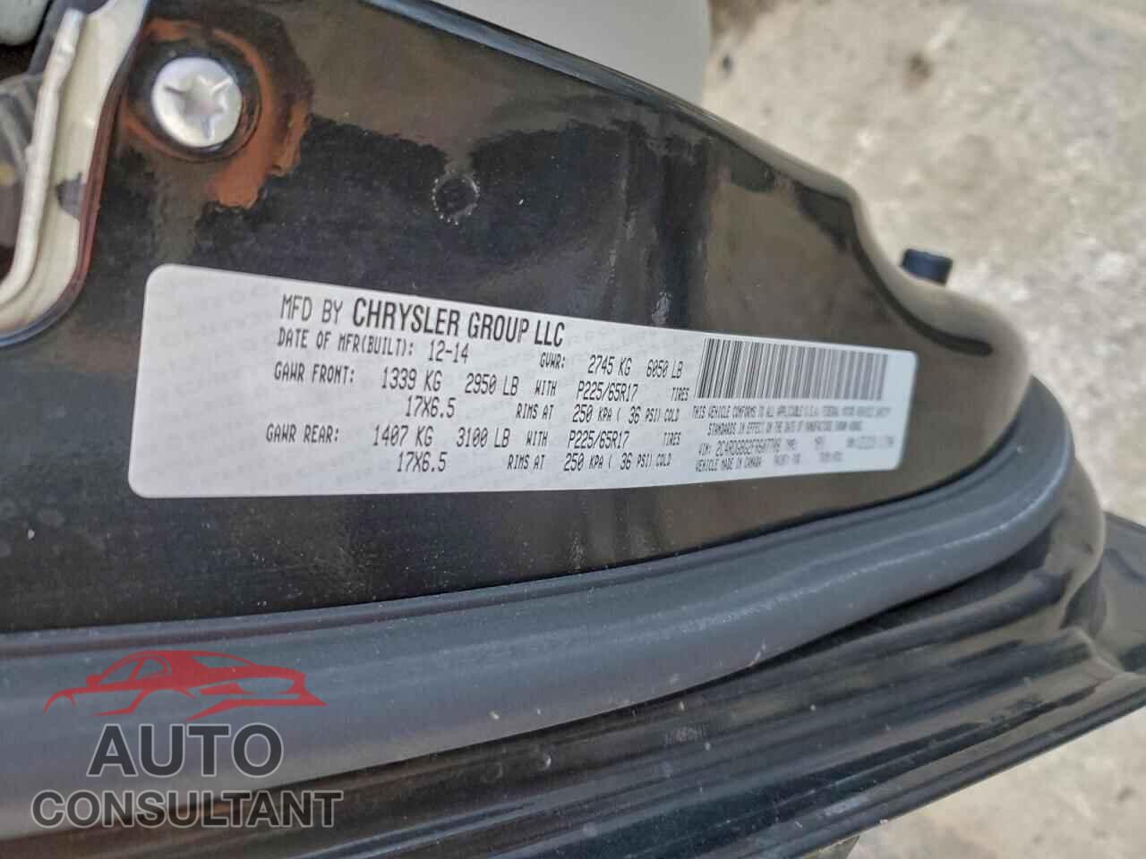 DODGE CARAVAN 2015 - 2C4RDGBG2FR607708