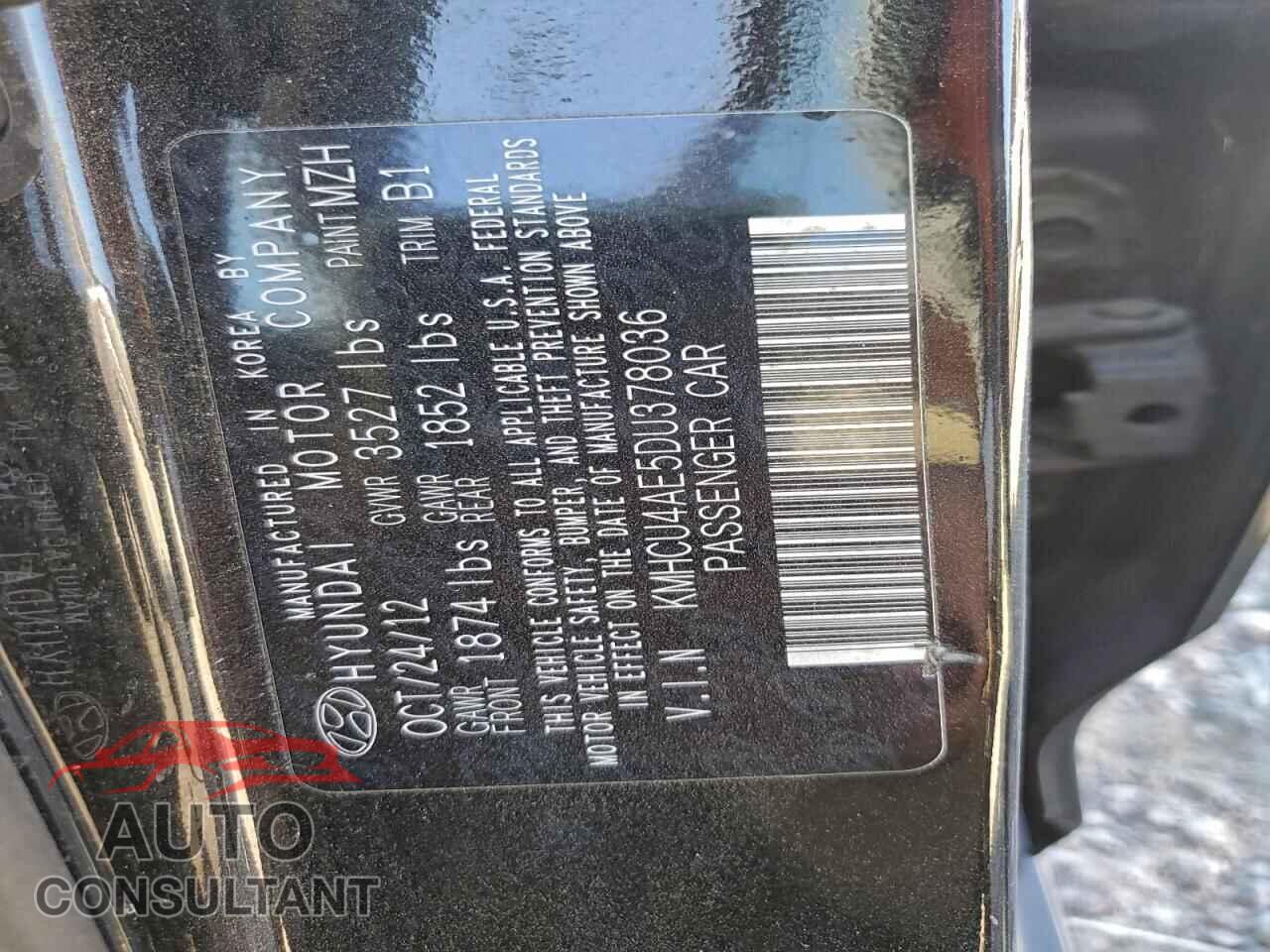 HYUNDAI ACCENT 2013 - KMHCU4AE5DU378036