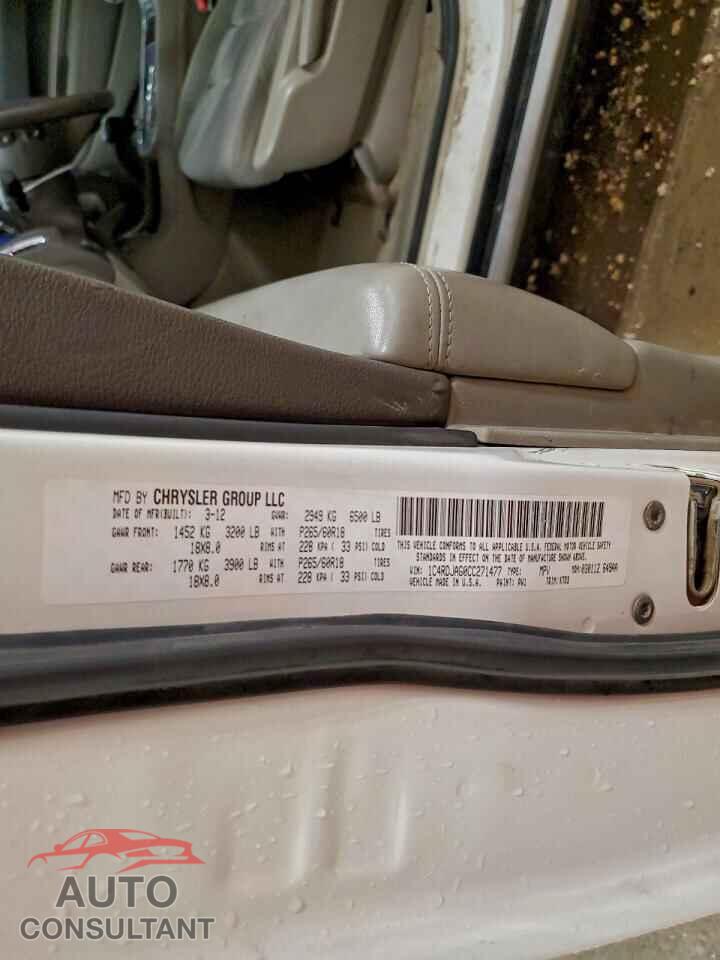 DODGE DURANGO 2012 - 1C4RDJAG0CC271477