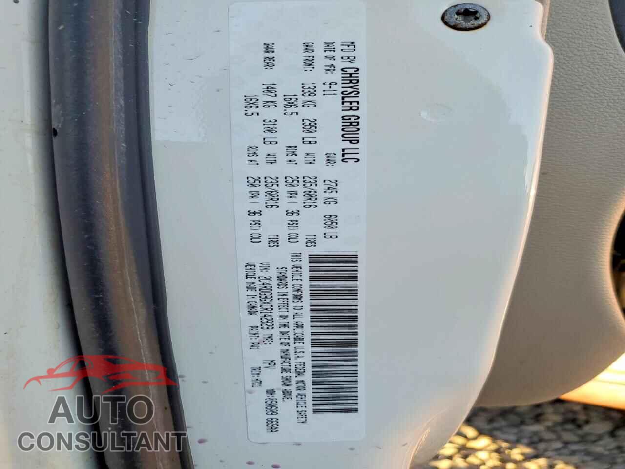 DODGE CARAVAN 2012 - 2C4RDGBGXCR142929