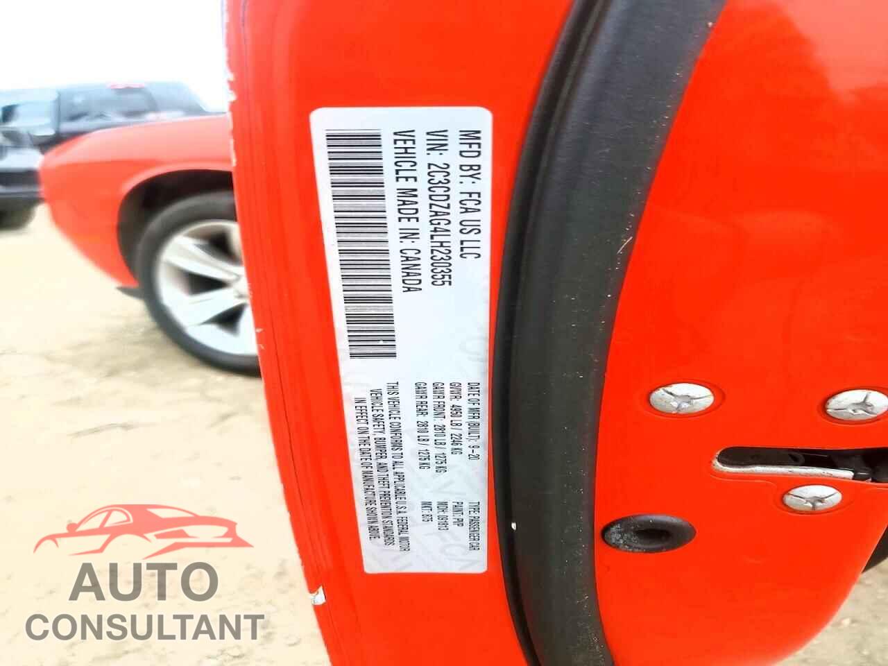 DODGE CHALLENGER 2020 - 2C3CDZAG4LH230355