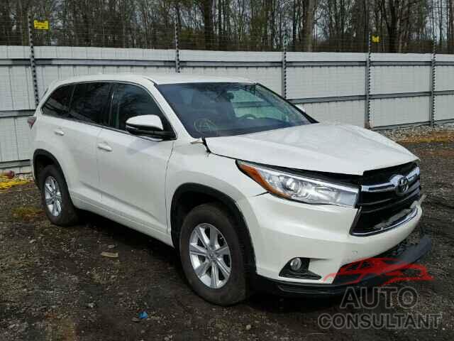 TOYOTA HIGHLANDER 2015 - 5TDZKRFH4FS090245