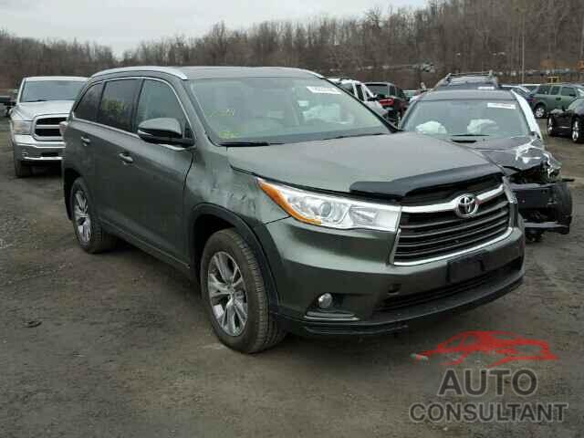 TOYOTA HIGHLANDER 2015 - 5TDJKRFH3FS186624