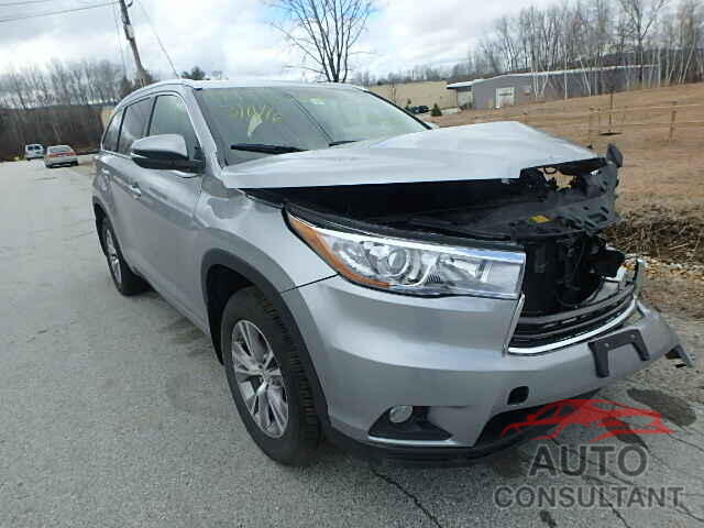 TOYOTA HIGHLANDER 2015 - 5TDJKRFH9FS208433
