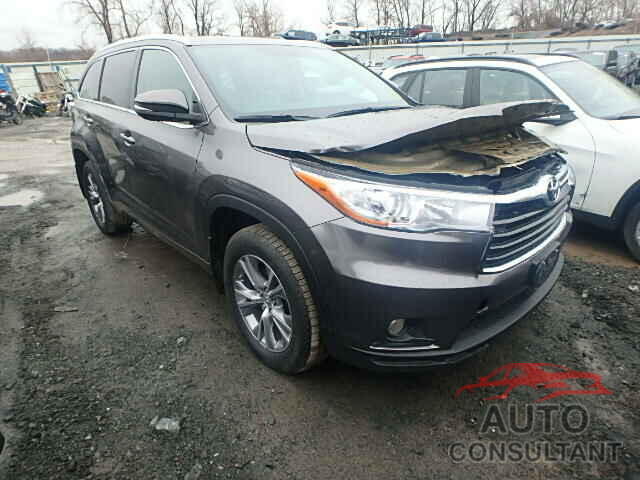 TOYOTA HIGHLANDER 2015 - 5TDJKRFH8FS074059