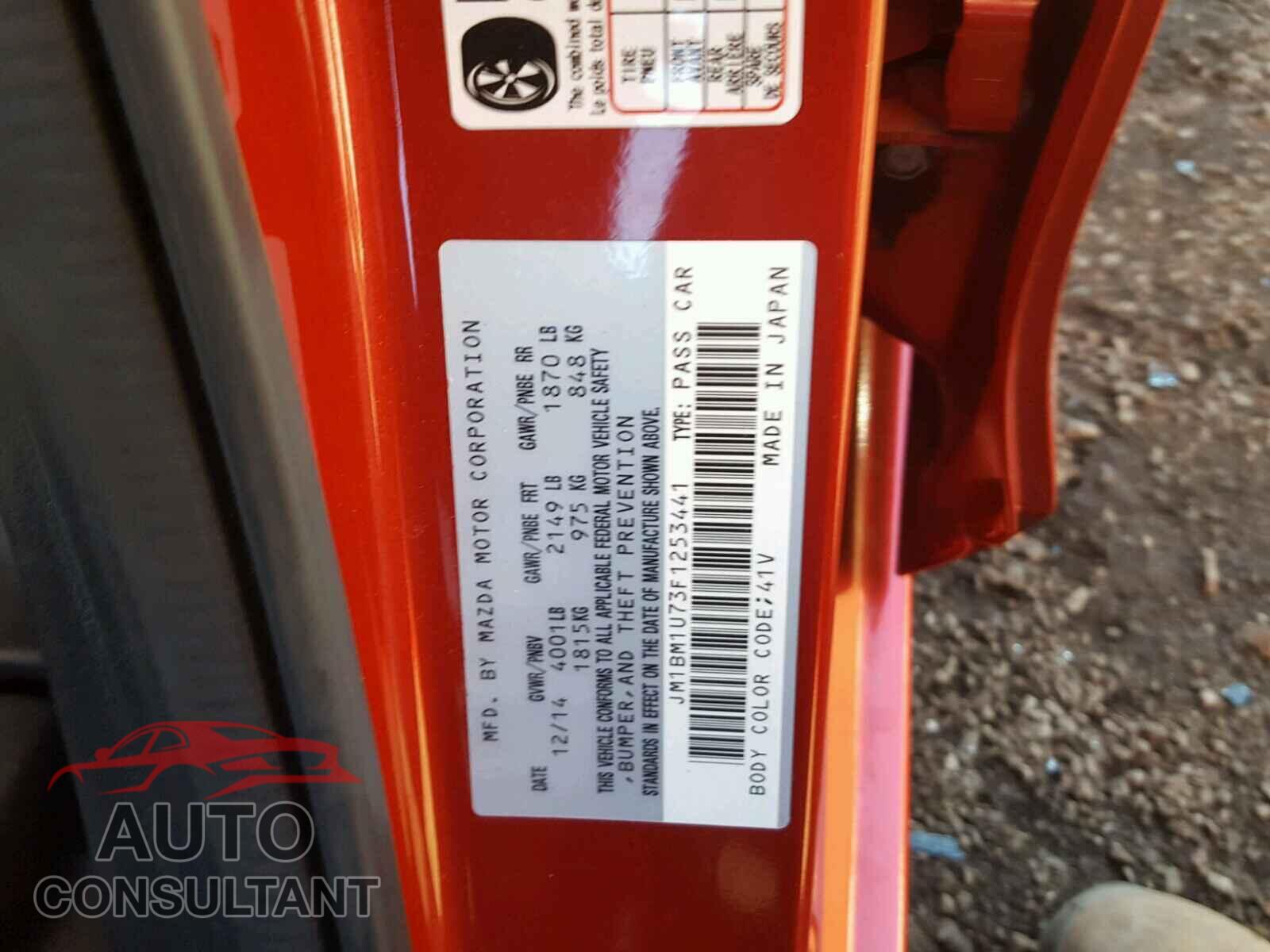 MAZDA 3 2015 - JM1BM1U73F1253441