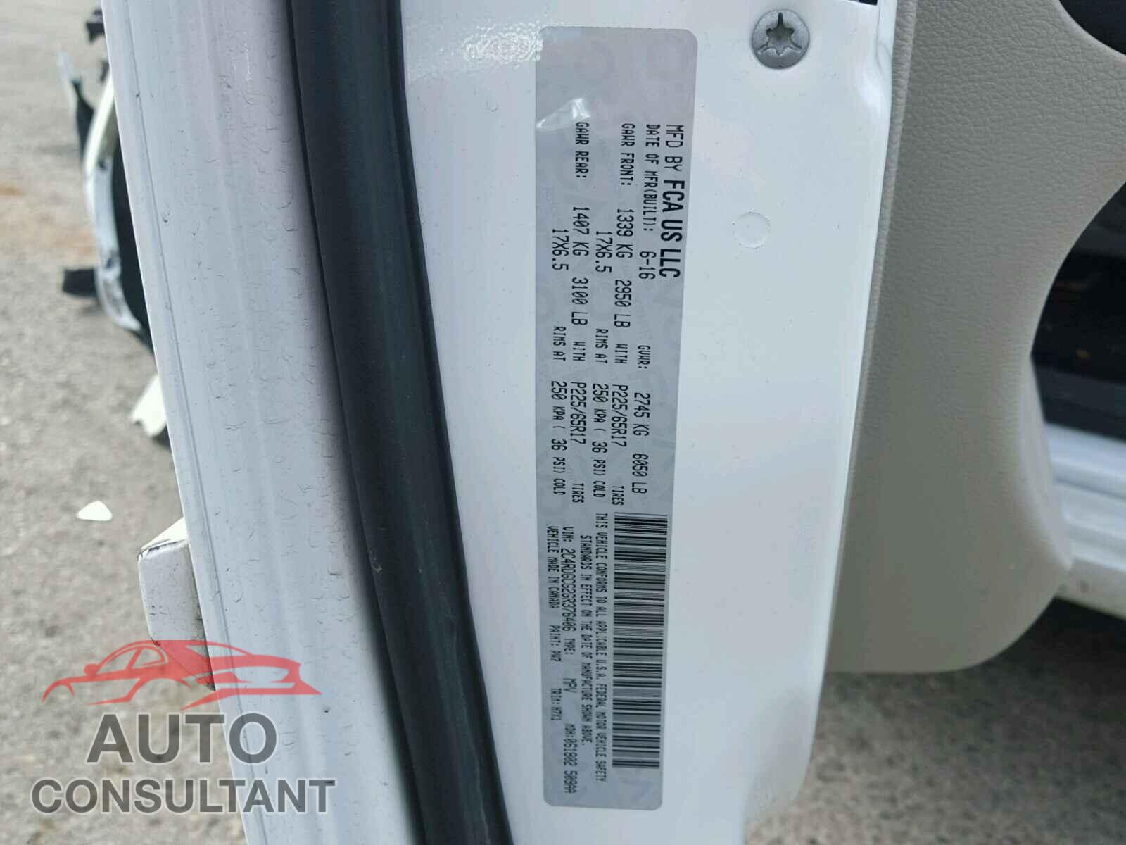 DODGE CARAVAN 2016 - 2C4RDGCG2GR376406