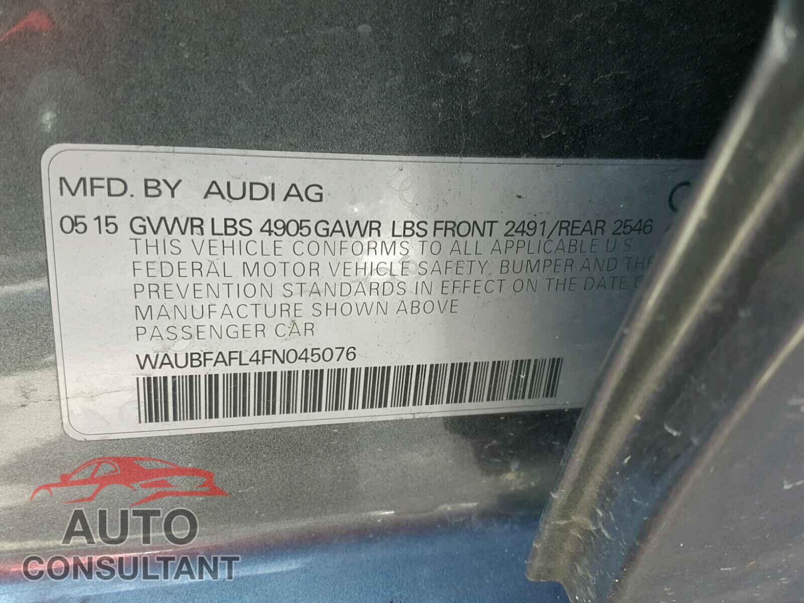 AUDI A4 2015 - WAUBFAFL4FN045076