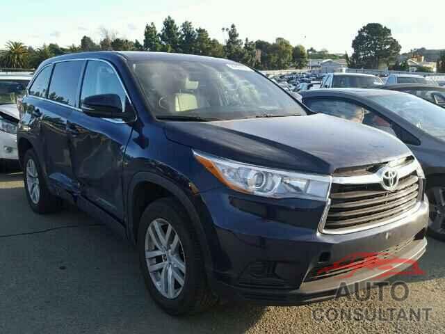TOYOTA HIGHLANDER 2015 - 5TDZARFH9FS013454