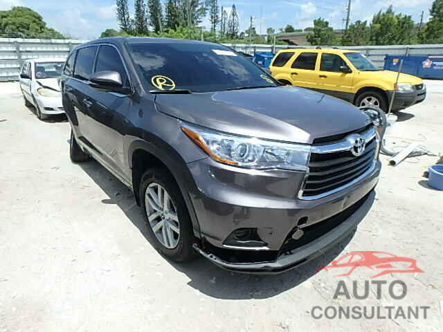 TOYOTA HIGHLANDER 2015 - 5TDBKRFH8FS121711