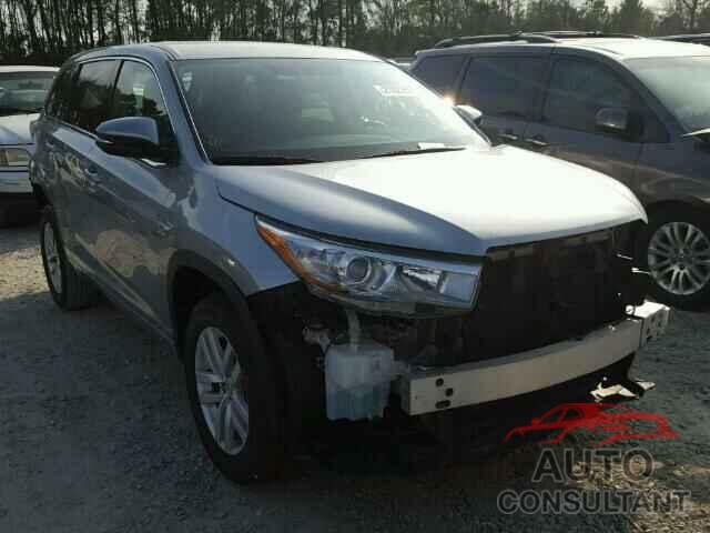 TOYOTA HIGHLANDER 2015 - 5TDZARFH7FS012027