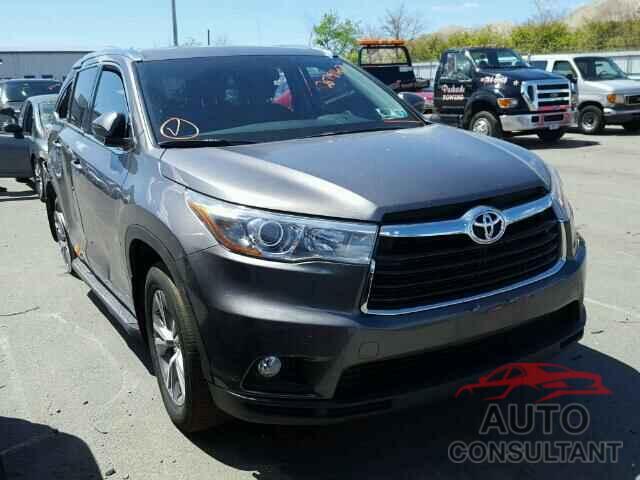 TOYOTA HIGHLANDER 2015 - 5TDJKRFH7FS175786