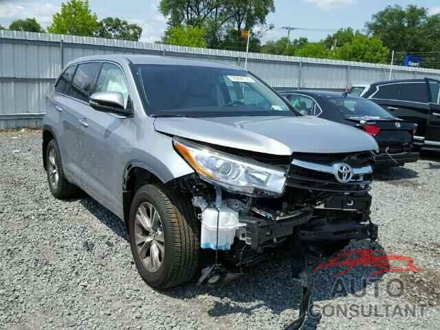 TOYOTA HIGHLANDER 2016 - 5TDBKRFH5GS291994