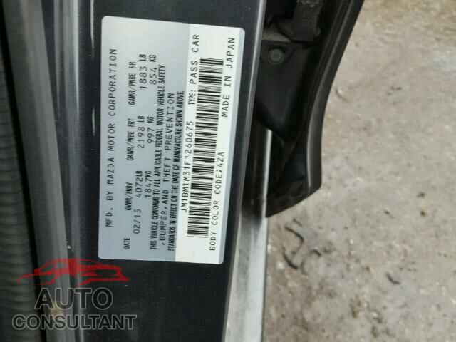 MAZDA 3 2015 - JM1BM1M31F1260675