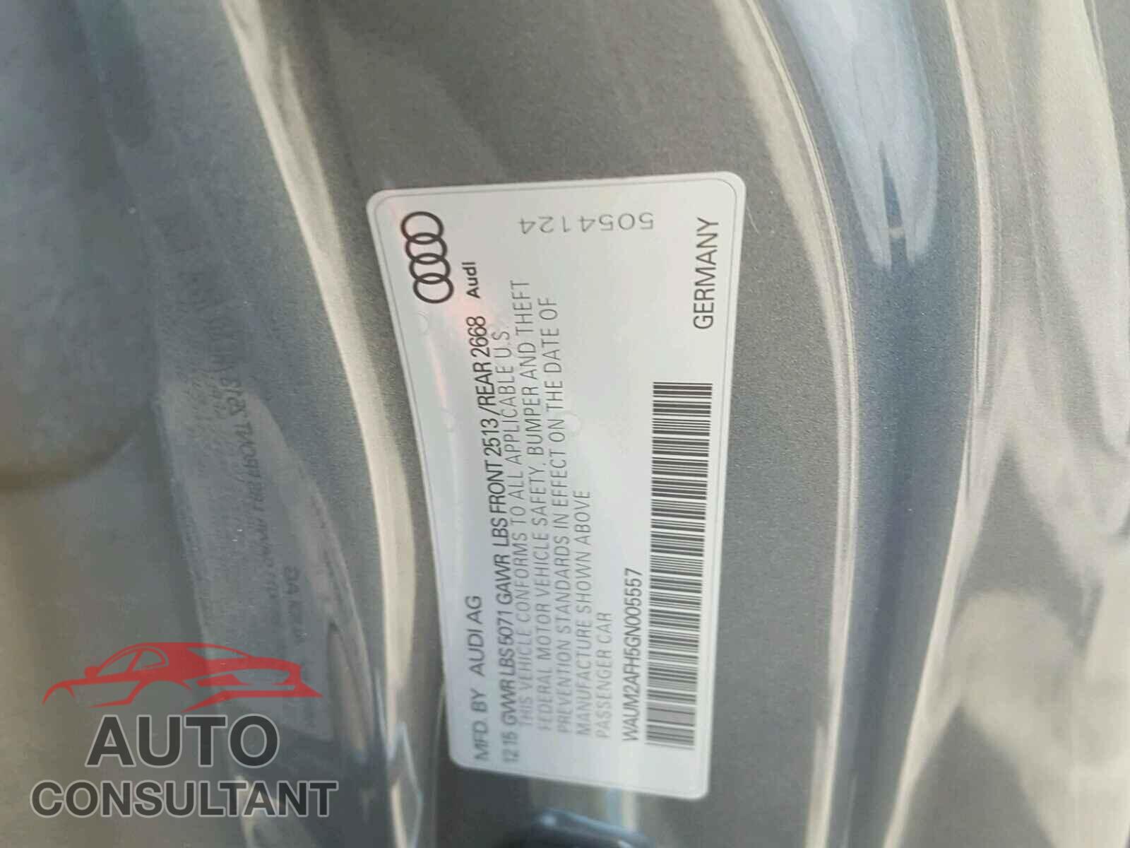 AUDI A5 2016 - WAUM2AFH5GN005557