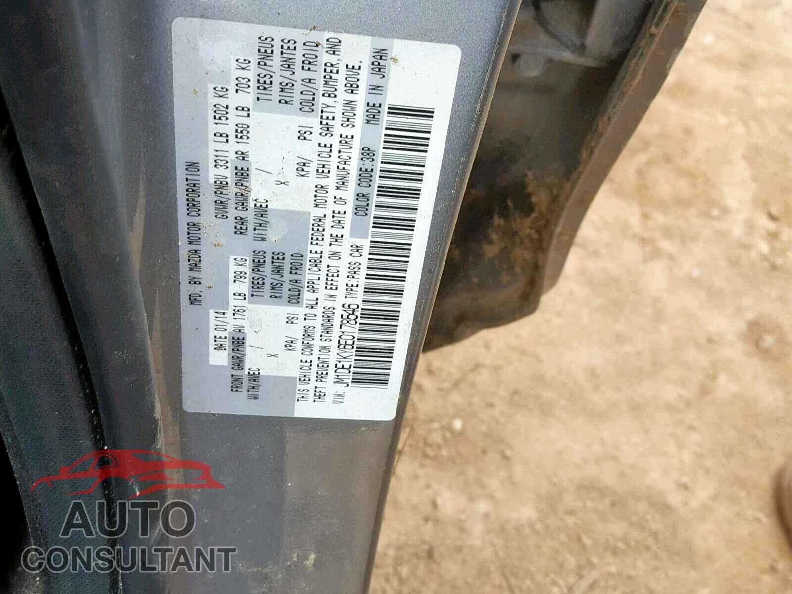 MAZDA 2 2014 - JM1DE1KY6E0178546