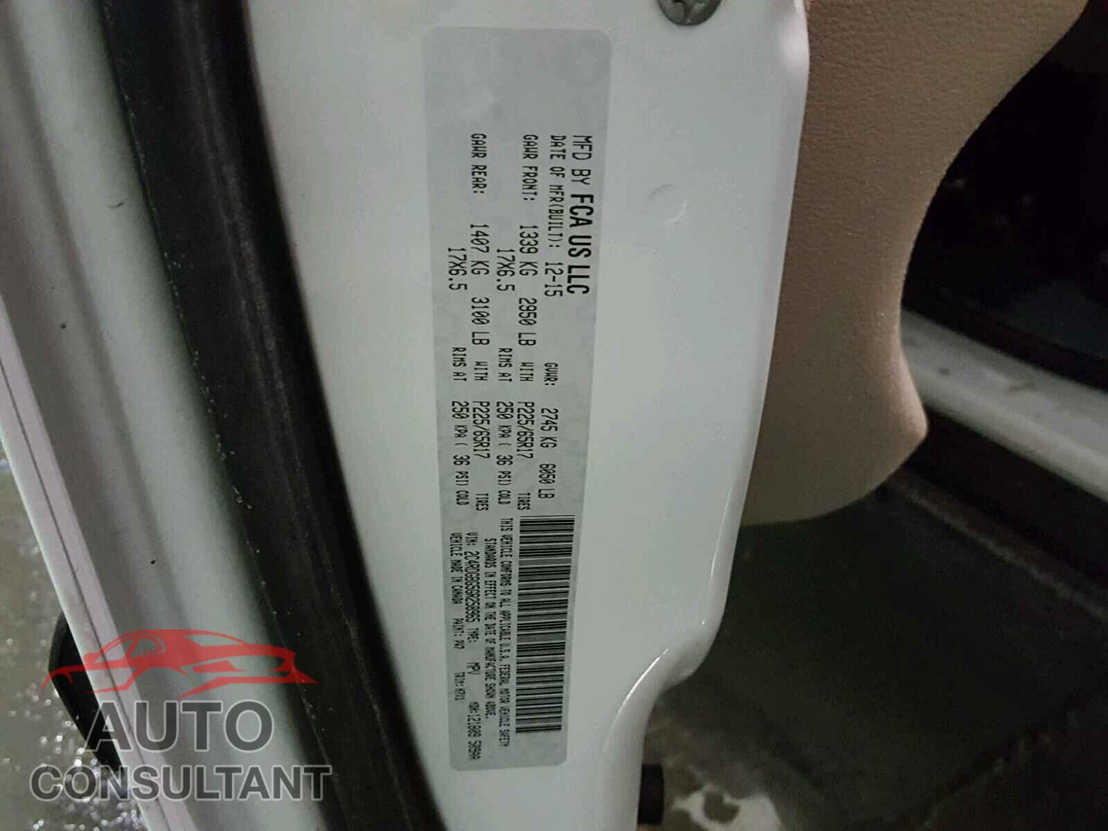 DODGE CARAVAN 2016 - 2C4RDGBG5GR258965