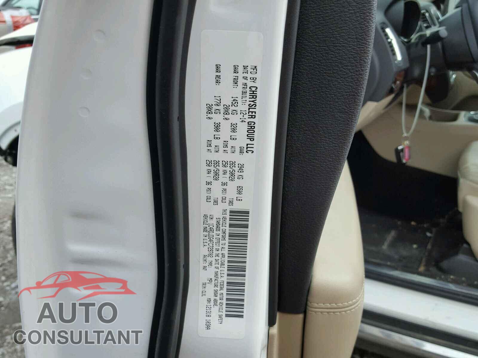 DODGE DURANGO 2015 - 1C4RDJDG4FC729702