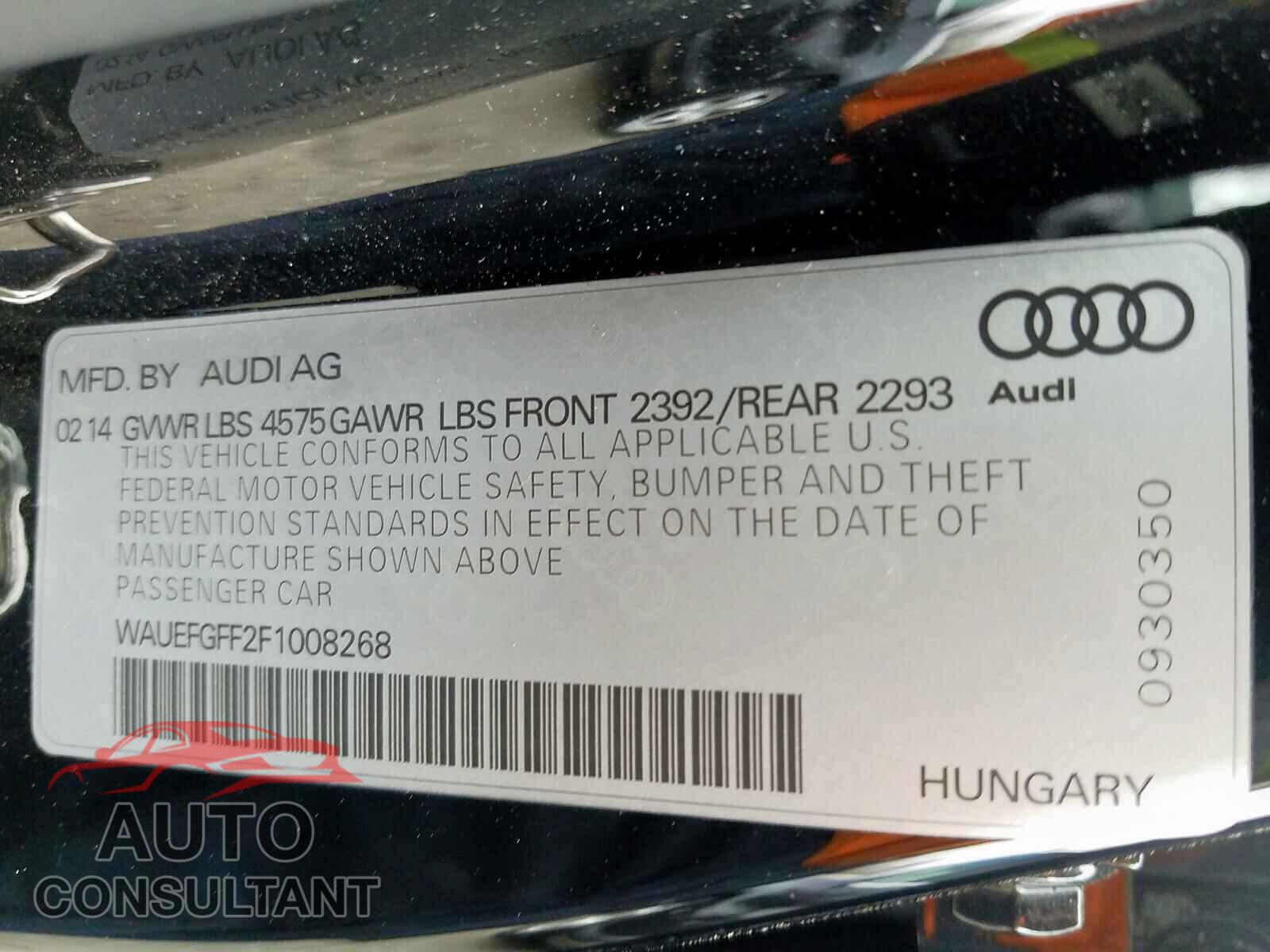 AUDI A3 2015 - WAUEFGFF2F1008268