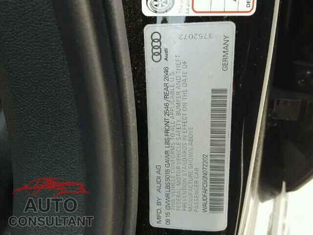 AUDI A6 2016 - WAUDFAFC5GN072202
