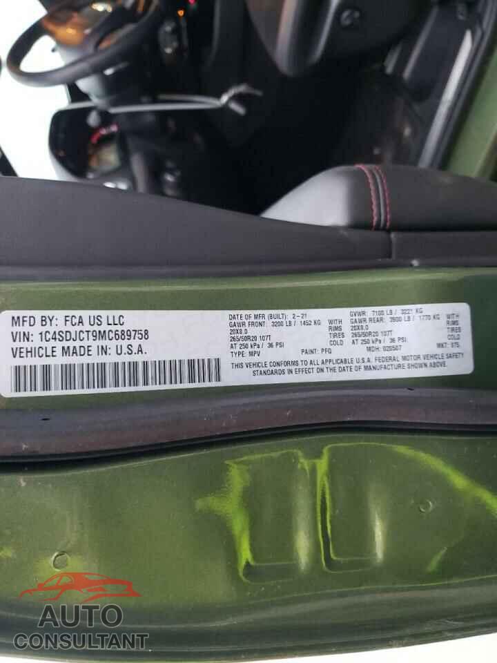 DODGE DURANGO 2021 - 1C4SDJCT9MC689758
