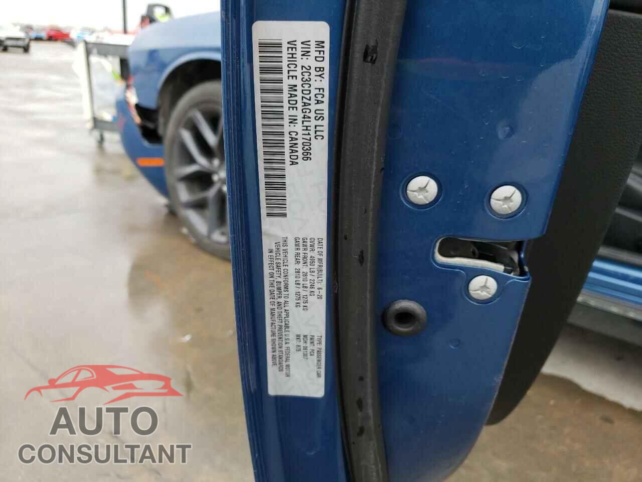DODGE CHALLENGER 2020 - 2C3CDZAG4LH170366