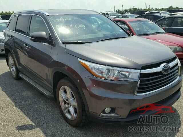 TOYOTA HIGHLANDER 2015 - 5TDYKRFH5FS082456