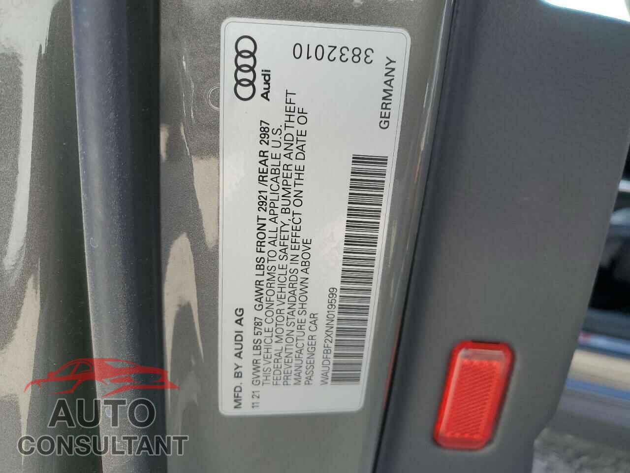 AUDI S6/RS6 2022 - WAUDFBF2XNN019599