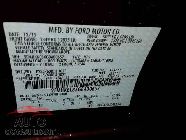 FORD FLEX 2016 - 2FMHK6C8XGBA00657