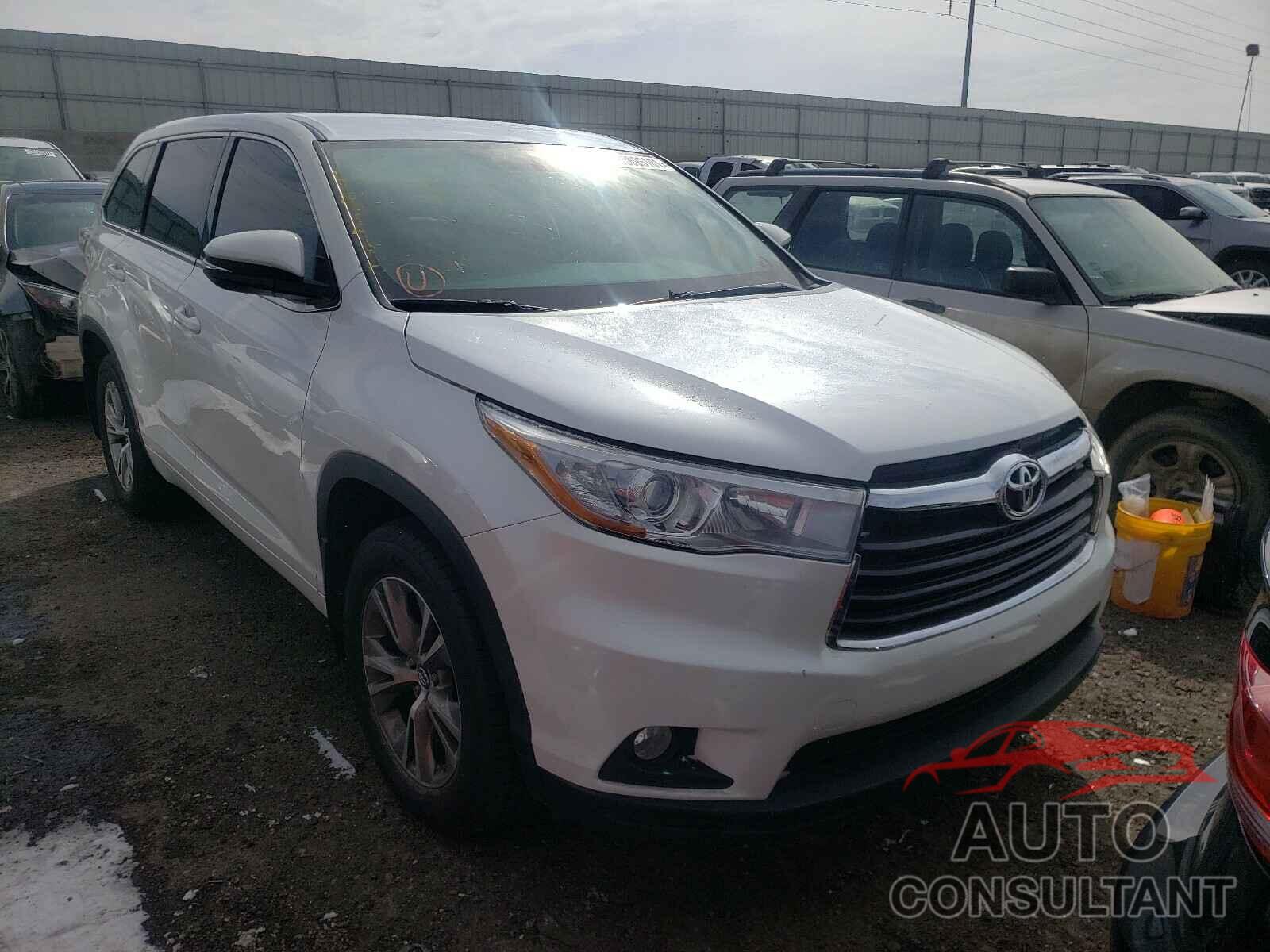 TOYOTA HIGHLANDER 2016 - 5TDBKRFH9GS342820