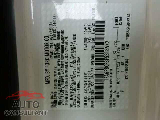 FORD MUSTANG 2015 - 1FA6P8CF3F5318572