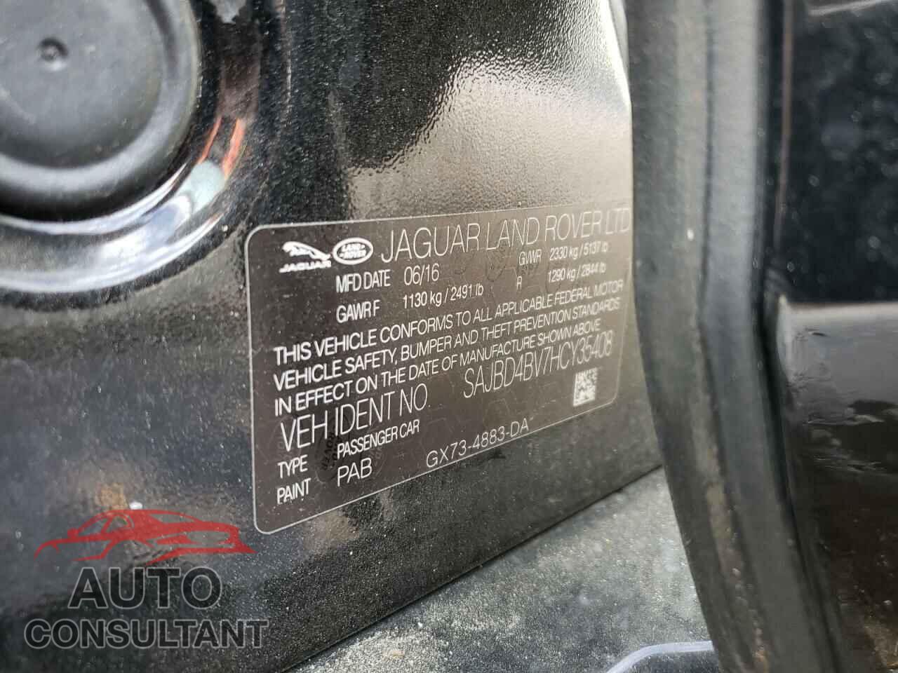 JAGUAR XF 2017 - SAJBD4BV7HCY35408