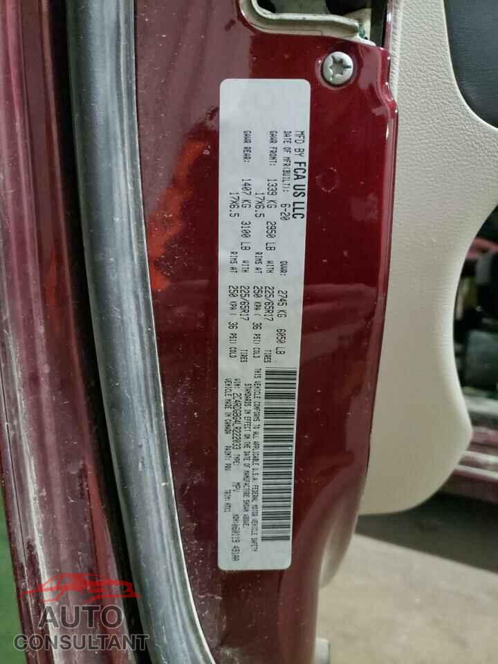 DODGE CARAVAN 2020 - 2C4RDGBG4LR222033