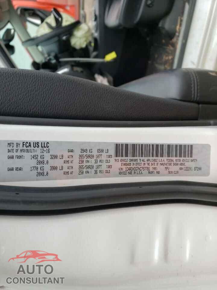 DODGE DURANGO 2017 - 1C4RDHDG7HC757781