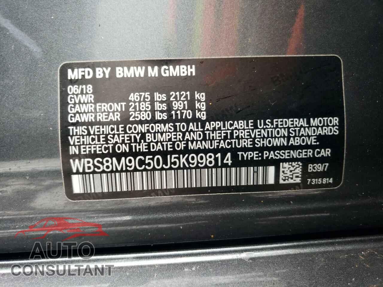BMW M3 2018 - WBS8M9C50J5K99814