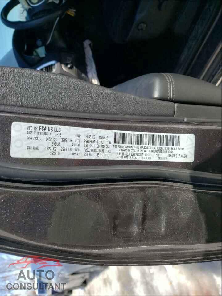 DODGE DURANGO 2019 - 1C4RDJFG9KC795315