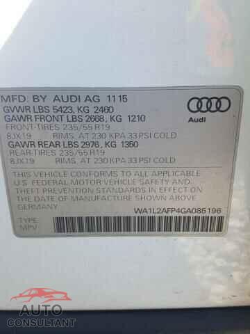 AUDI Q5 2016 - WA1L2AFP4GA085196