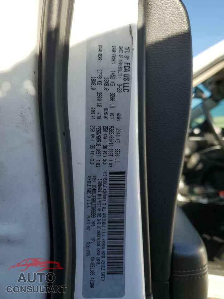 DODGE DURANGO 2020 - 1C4RDJFG8LC309899