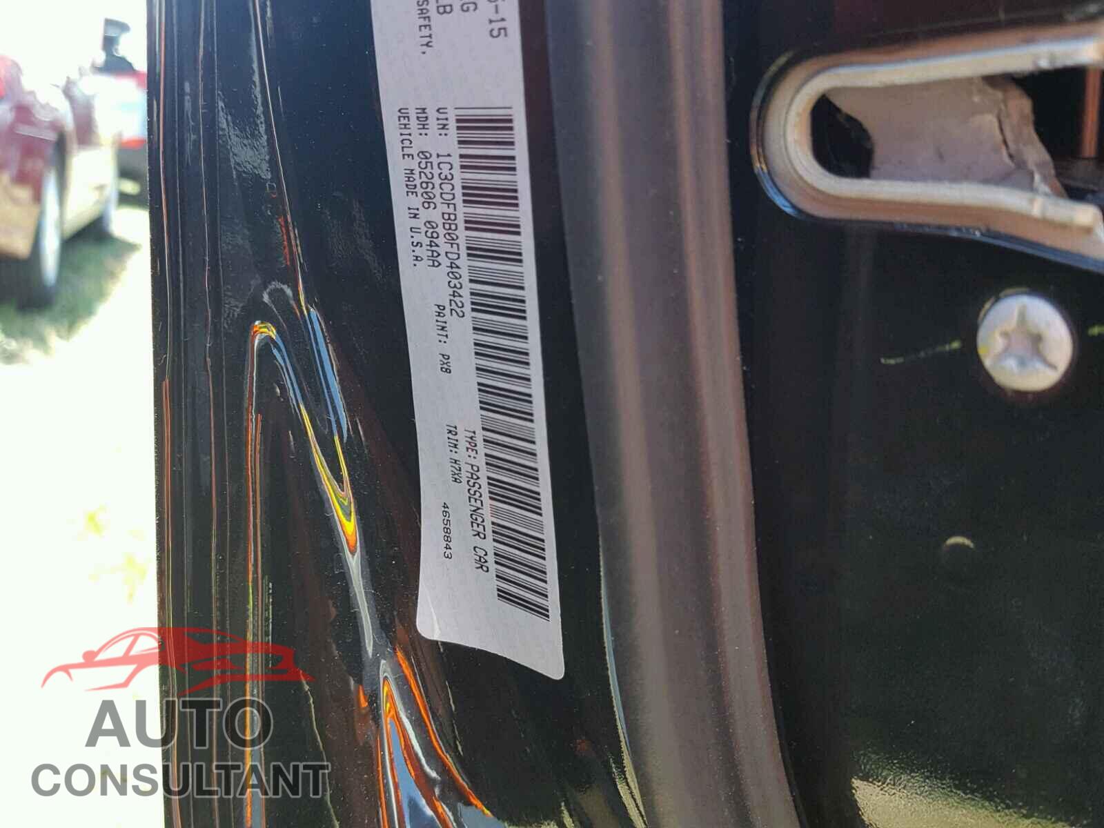 DODGE DART 2015 - 1C3CDFBB0FD403422