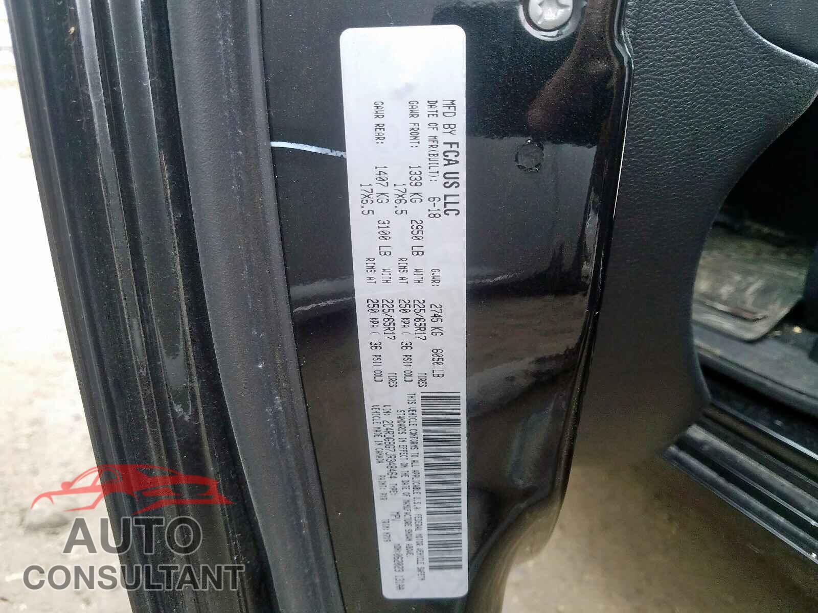 DODGE CARAVAN 2018 - WP1AA2AY5MDA01692